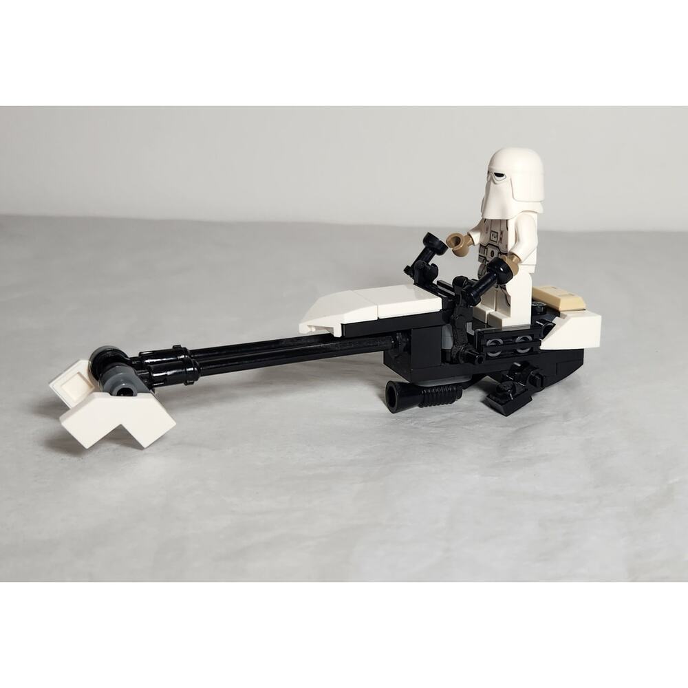 Lego Star Wars Snowtrooper Minifigure With Speeder Bike VG+ - Picture 2 of 7